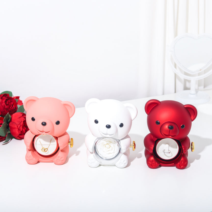 Rose Bear Jewelry Box