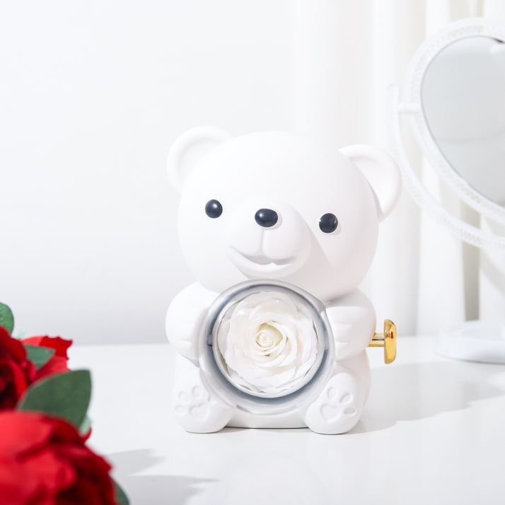 Rose Bear Jewelry Box