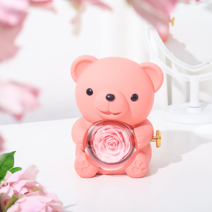 Rose Bear Jewelry Box