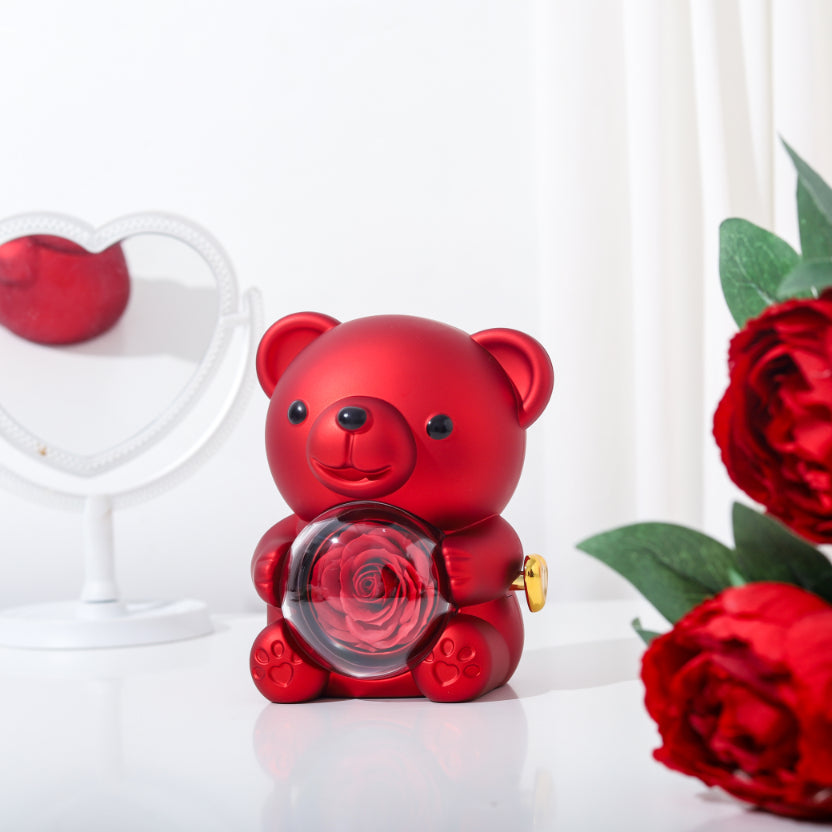 Rose Bear Jewelry Box