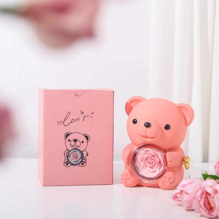 Rose Bear Jewelry Box